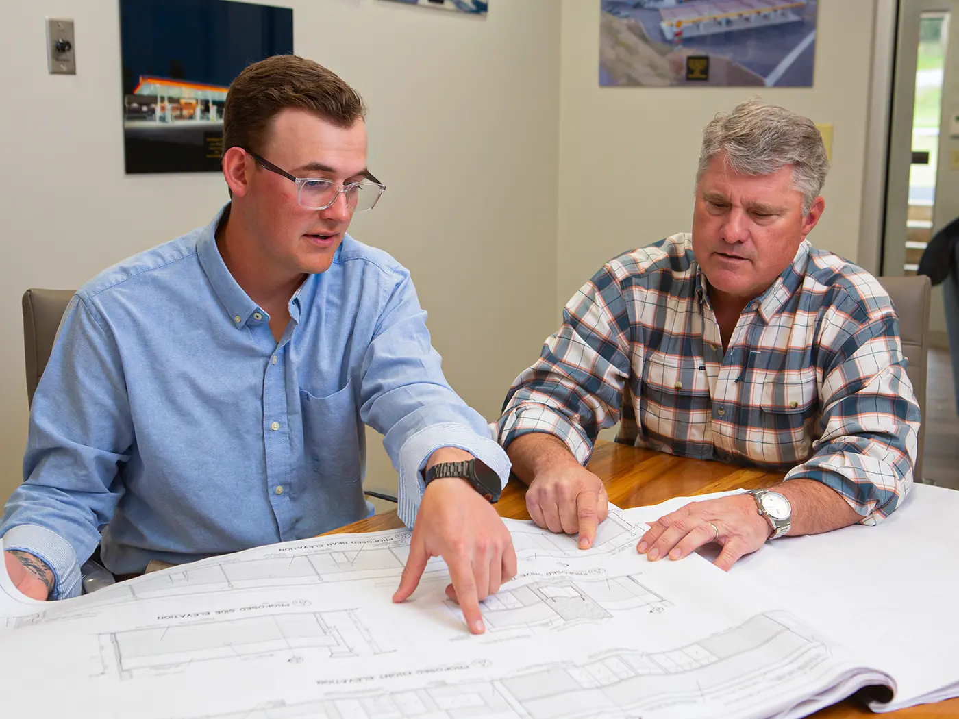 Viewing construction plans