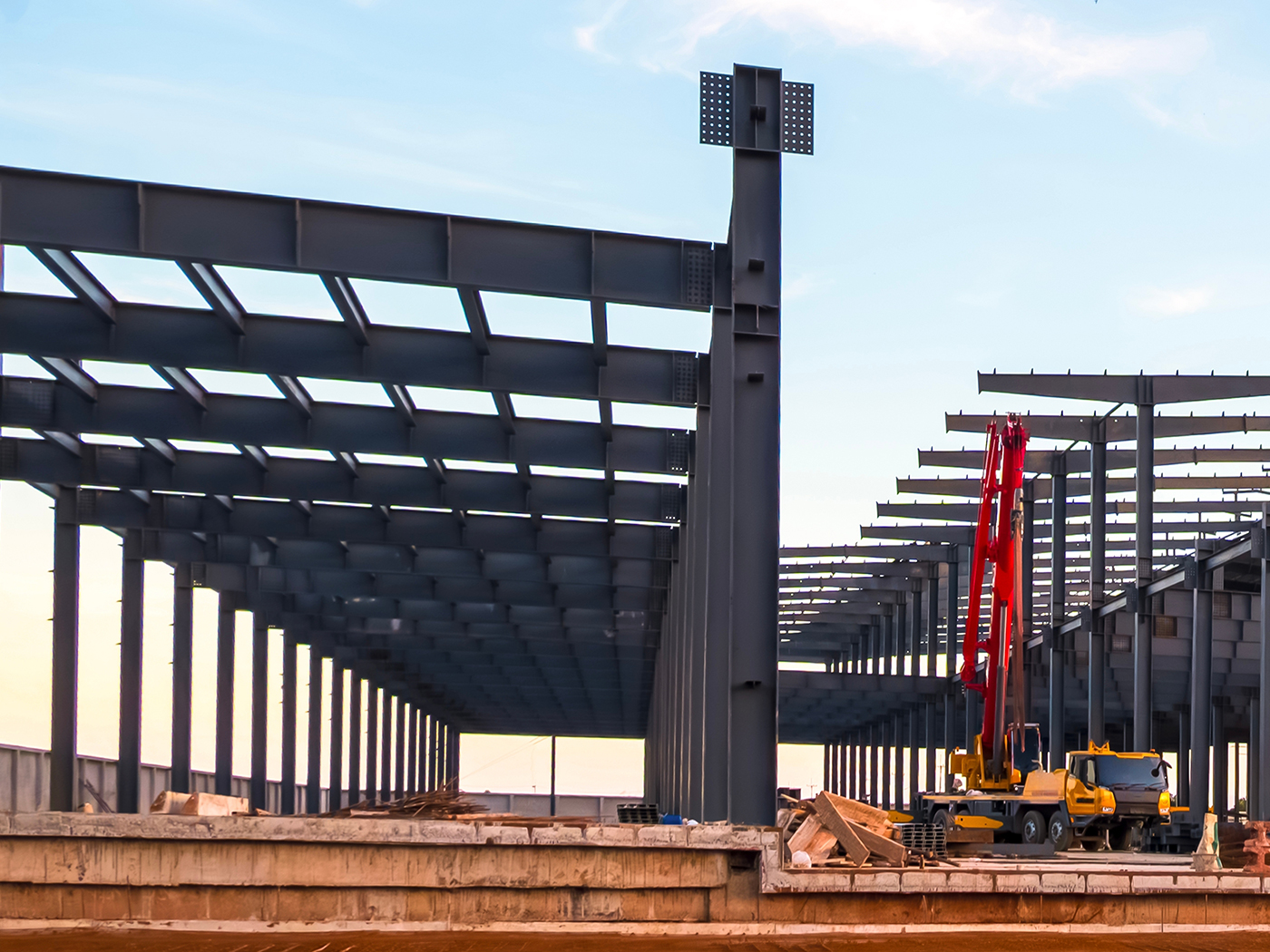 Gas station construction site